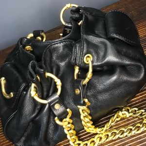 Original Juicy Couture Small Black Leather Bag